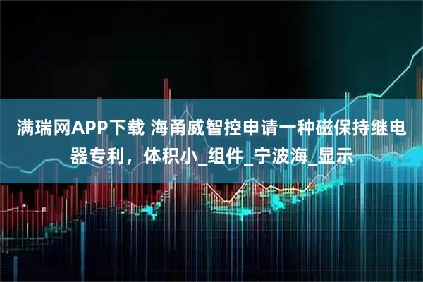 满瑞网APP下载 海甬威智控申请一种磁保持继电器专利，体积小_组件_宁波海_显示