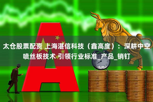 太仓股票配资 上海湛信科技（鑫高度）：深耕中空喷丝板技术 引领行业标准_产品_销钉